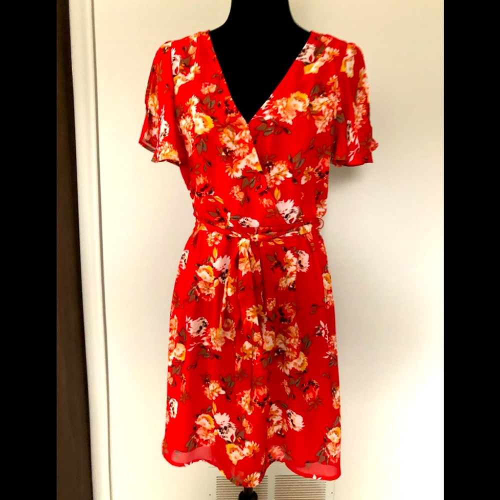 Floral wrap dress